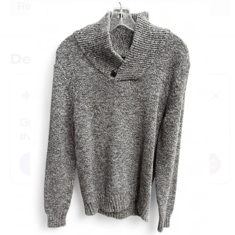 Banana Republic Gray Marled Shawl Pullover Women’s Sweater